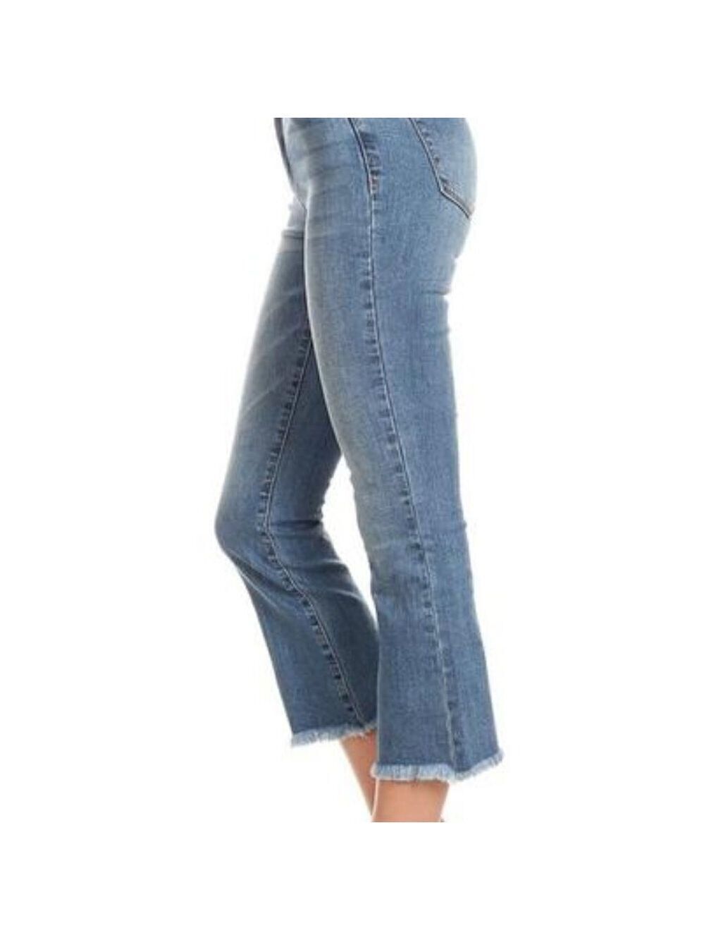 HAMMER Cropped Flare wide leg raw hem Denim Jeans Size 15 NWT